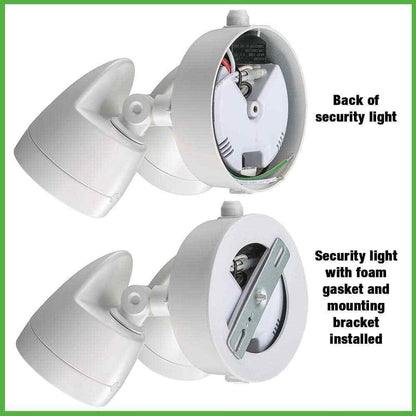 Dusk to Dawn Sensor White Exterior Outdoor LED Flood Light 4000K Wet Rated