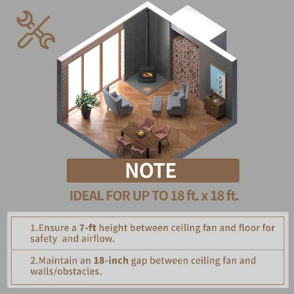 PUDO 52 in 1-LIght Black Integrated LED Indoor Ceiling Fan Lighting w/ Remote