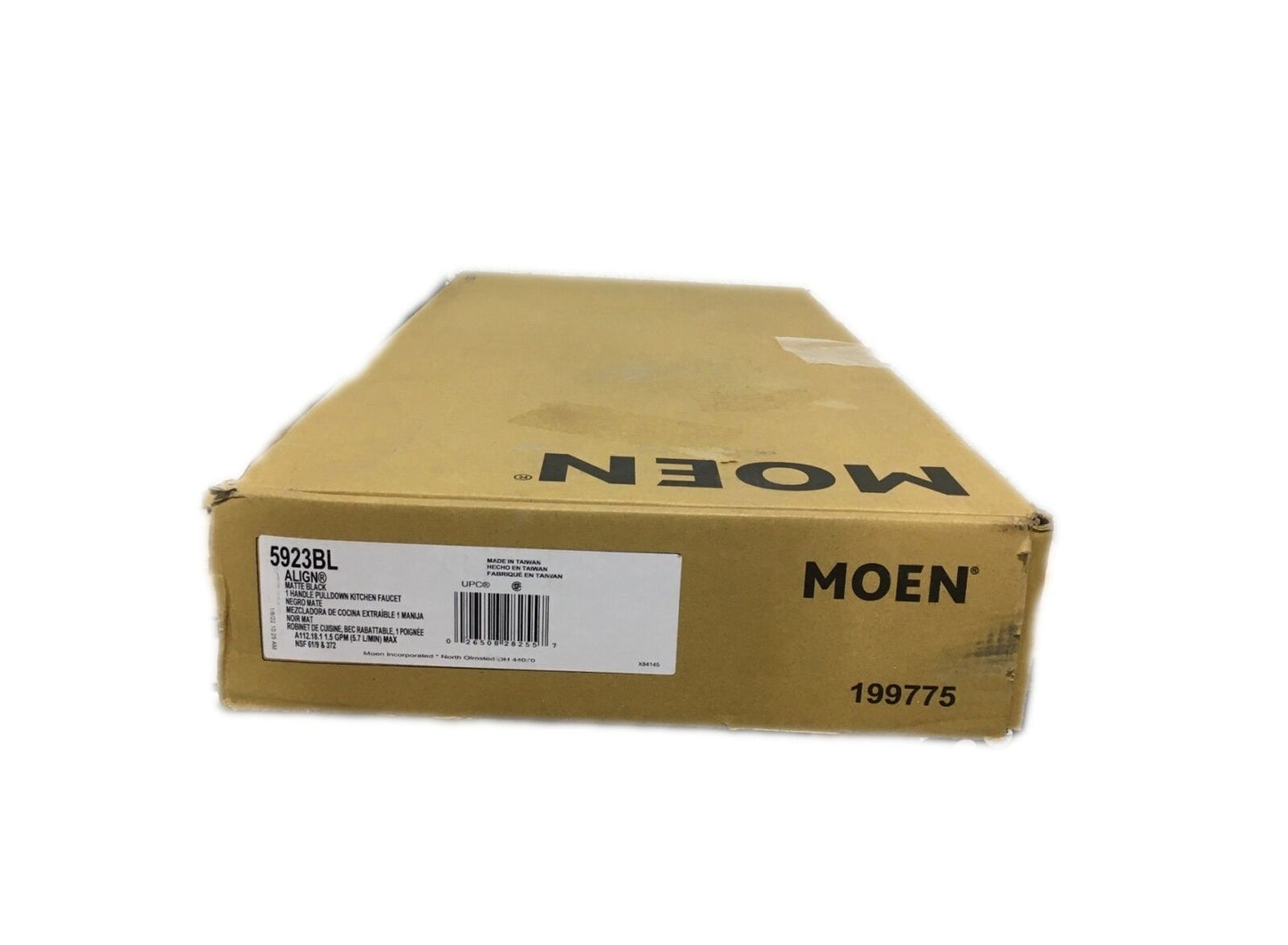 MOEN Align Spring Pulldown Sprayer Kitchen Faucet w/ Power Clean in Matte Black