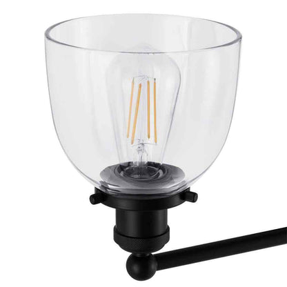 Home Decorators Collection Evelyn 26.75 in. 3-Light Matte Black Modern