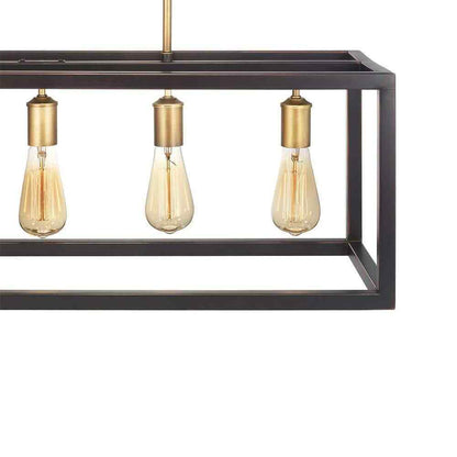 Hampton Bay Boswell Quarter 34 in. 5-Light Gold Coastal Farmhouse Chandelier