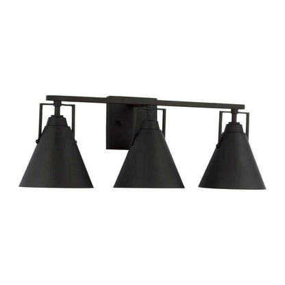 Home Decorators Insdale 3-Light Matte Black Modern Industrial Vanity Light