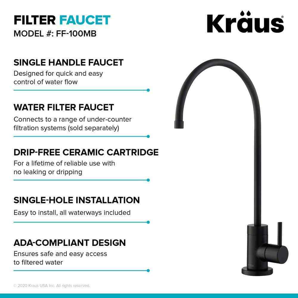 KRAUS Purita Single-Handle Water Dispenser Faucet for Water Filtration System