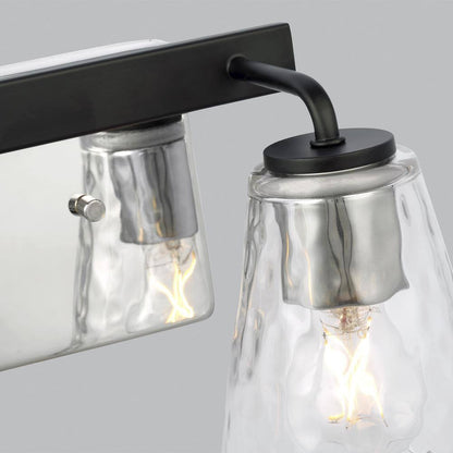 Home Decorators Westbrook 2-Light Matte Black Modern Bathroom Vanity Light