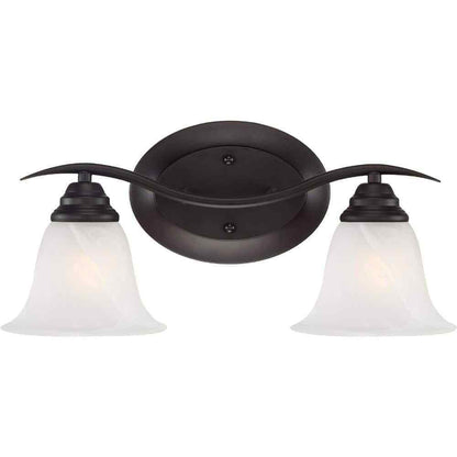 Volume Lighting Trinidad 2-Light Indoor Antique Bronze Bath or Vanity Wall Mount