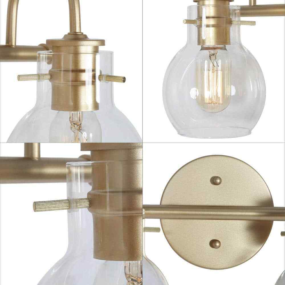 LNC Modern Light Gold Bathroom Vanity Light 2-Light Powder Room Wall Light