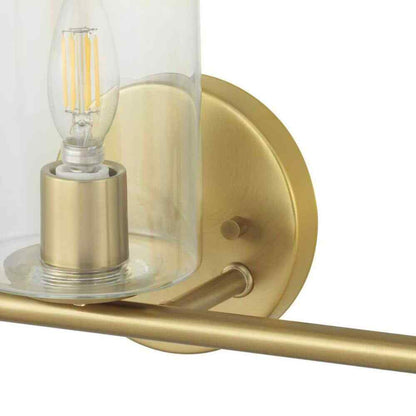 Hampton Bay Champlain 3-Light Gold Satin Brass Modern Bathroom Vanity Light