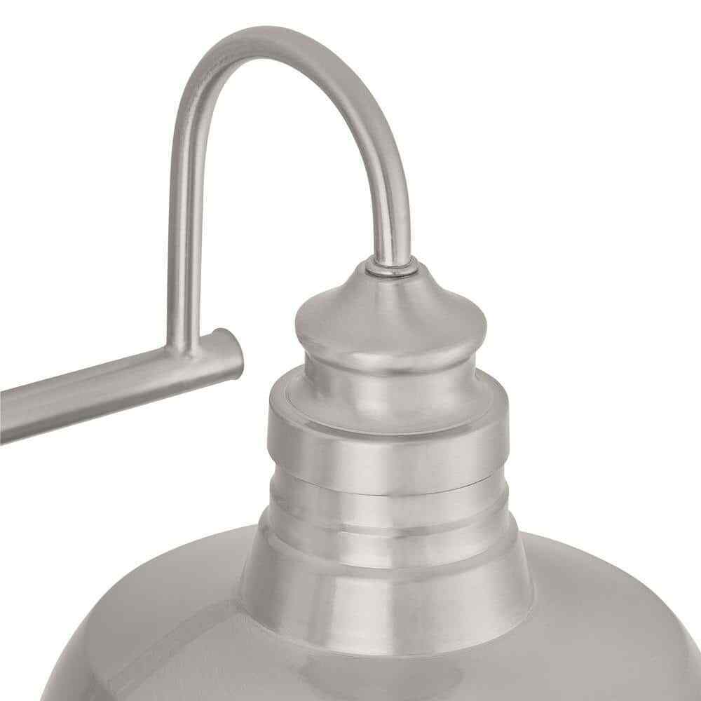 Hampton Bay Elmcroft 18.25 in. 2-Light Brushed Nickel Vanity w/ Metal Shades