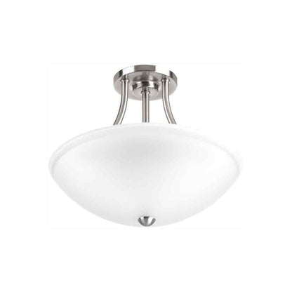 Progress Lighting Gather Brushed Nickel Integrated LED Semi-Flush Mount