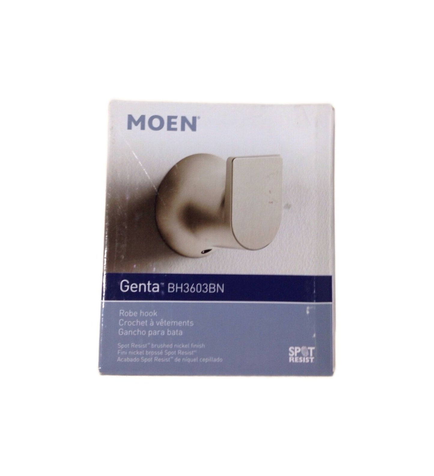 MOEN Genta Single Hook Robe Hook in Brushed Nickel BH3603BN