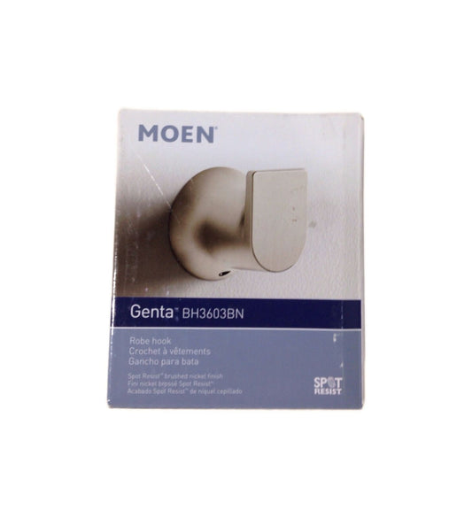 MOEN Genta Single Hook Robe Hook in Brushed Nickel BH3603BN