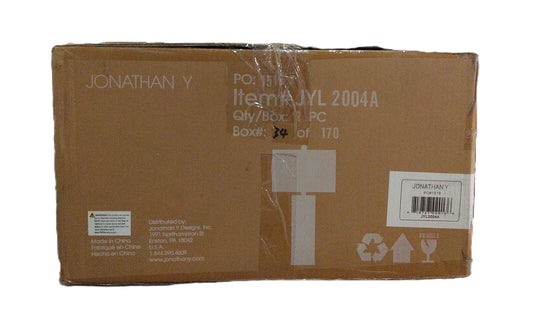 JONATHAN Y Harper 29 in. Clear/Chrome Glass Table Lamp JYL2004A