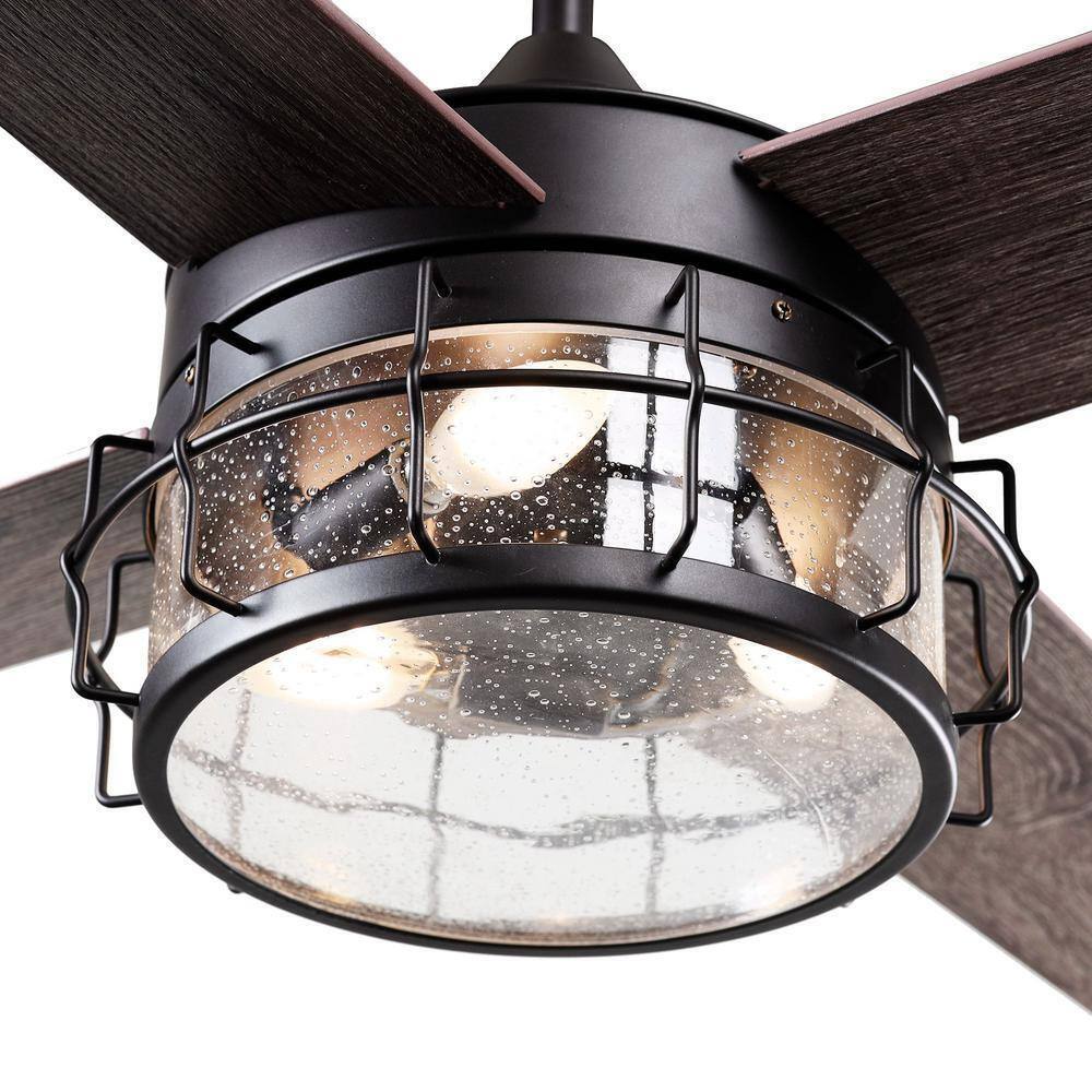 Matrix Decor 52 in. Oil Rubbed Bronze Downrod Ceiling Fan w/ Remote Control