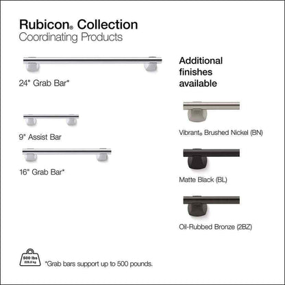 KOHLER Rubicon 24 in. Grab Bar in Polished Chrome K-R27242-CP