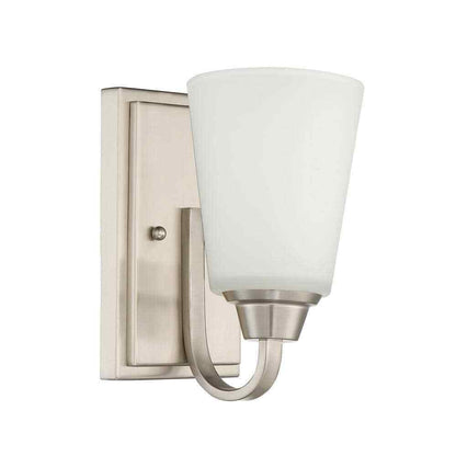 Craftmade Grace 5.13 in. 1-Light Brushed Polished Nickel Finish Wall Sconce