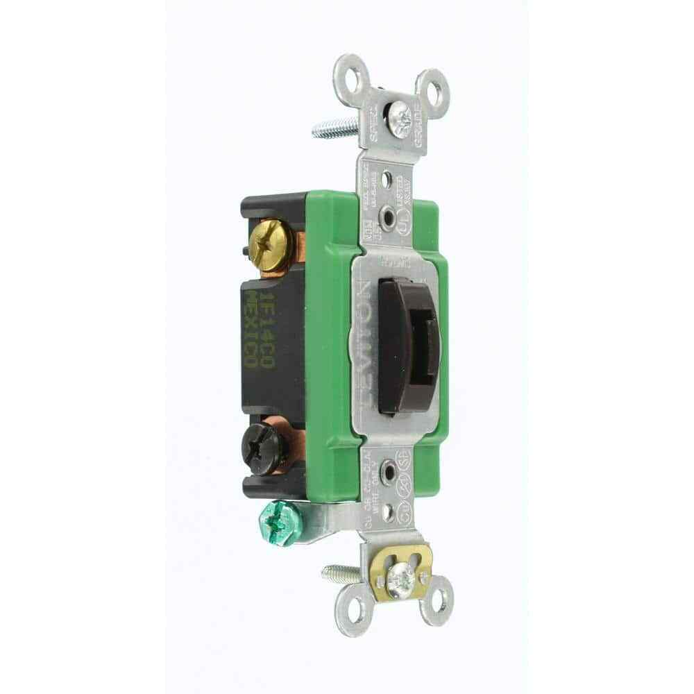 Leviton 30 Amp Industrial Grade Heavy Duty Double-Pole Locking Switch Brown