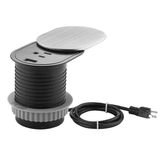 Link2Home 1-Power-Outlet Grommet Socket 1 USB Port 2.4 Amp Splash Resistant