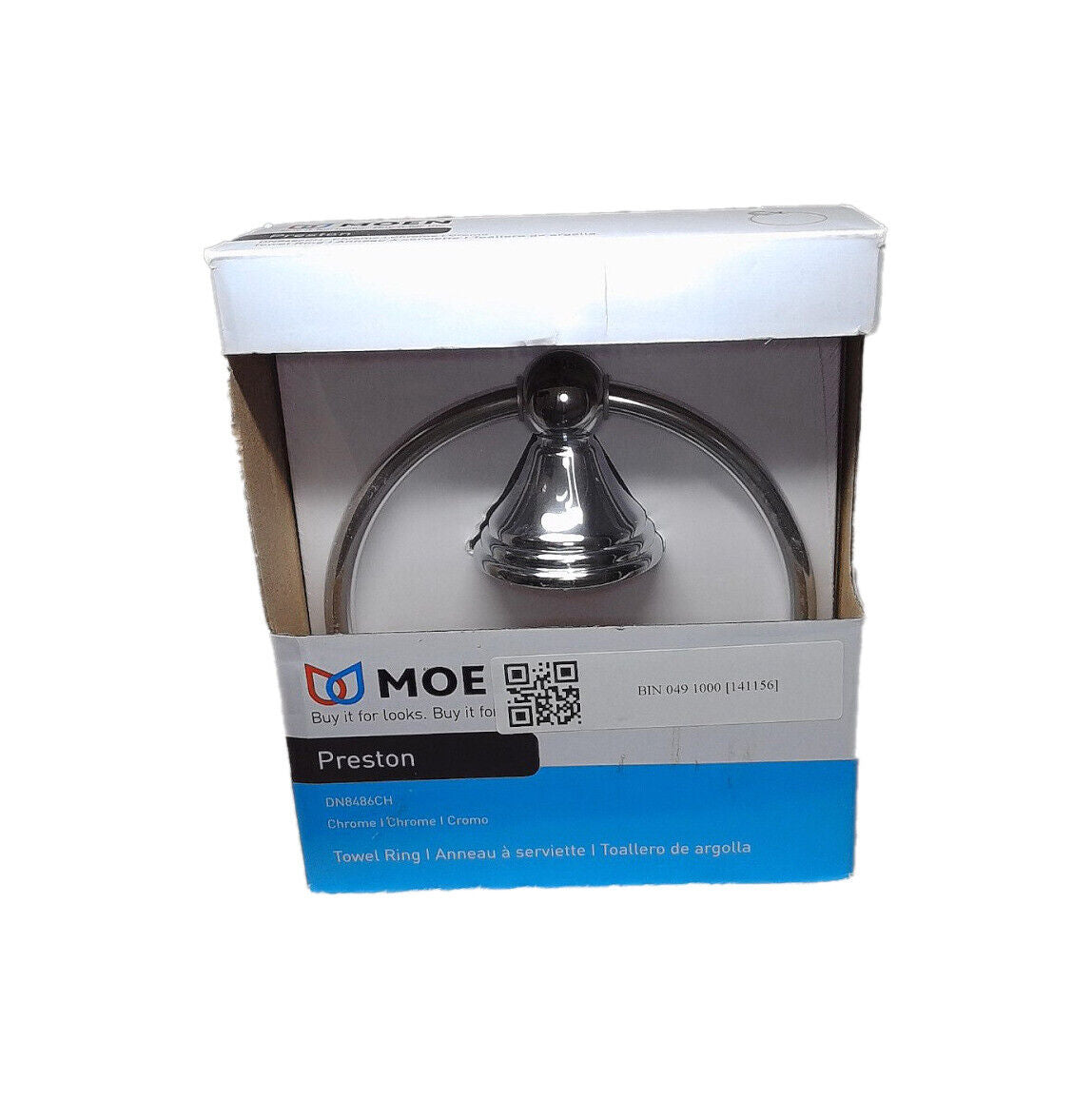 MOEN Preston Towel Ring in Chrome DN8486CH