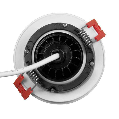 NICOR 3 in. 2700K Remodel Recessed Integrated LED Gimbal Downlight Kit in White