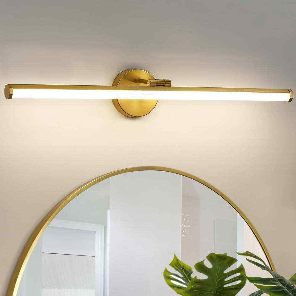 KAISITE  Gold LED Vanity Light Bar 24-Watt Rotatable Bathroom Light Fixture