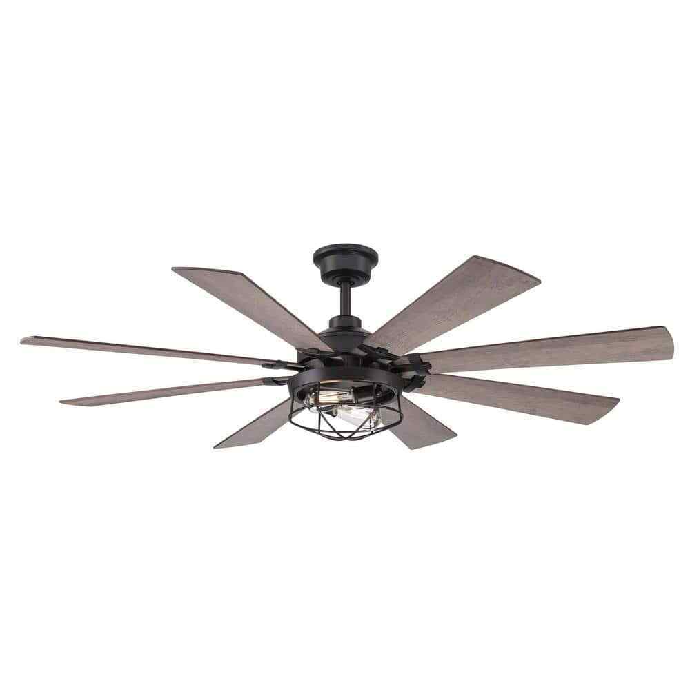 Hampton Bay Southbourne 60 in. LED Indoor Matte Black Ceiling Fan
