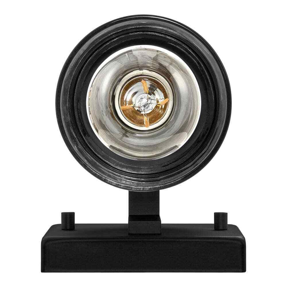 Hampton Bay Denbeck 4.5 in. W Matte Black 1-Light Sconce Clear Glass