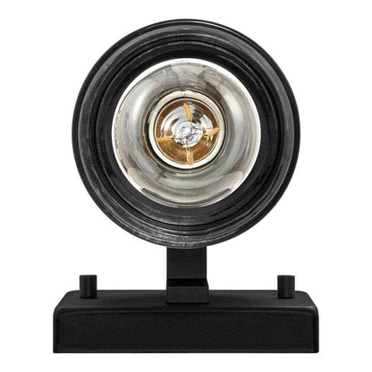 Hampton Bay Denbeck 4.5 in. W Matte Black 1-Light Sconce Clear Glass