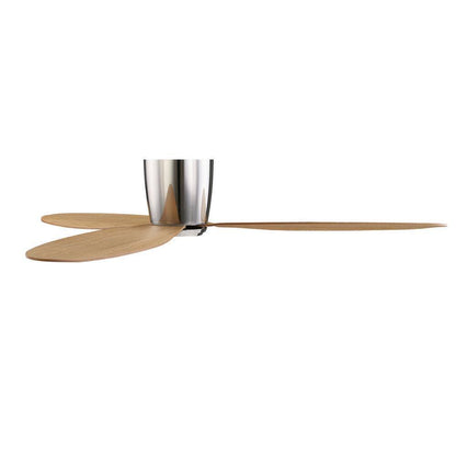 Radar 52 in. DC Ceiling Fan in Brushed Chrome with Teak Blades 21051901