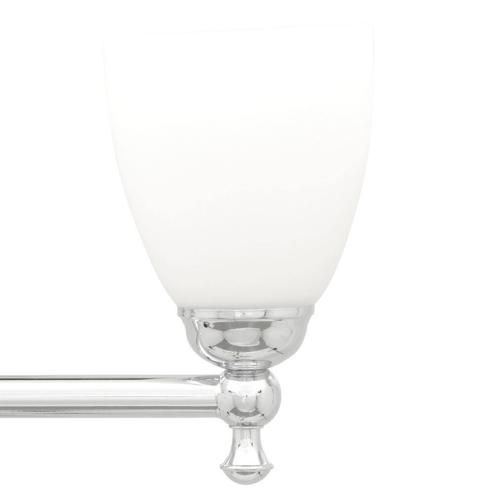 Hampton Bay Solomone  3-Light Polished Chrome Bathroom Vanity Light Fixture
