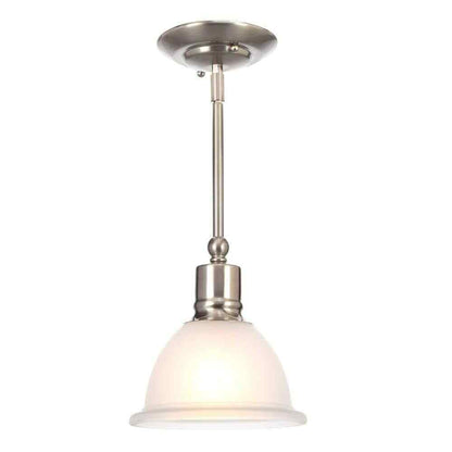 Progress Lighting Madison Collection 7.5 in. 1-Light Brushed Nickel Mini Pendant