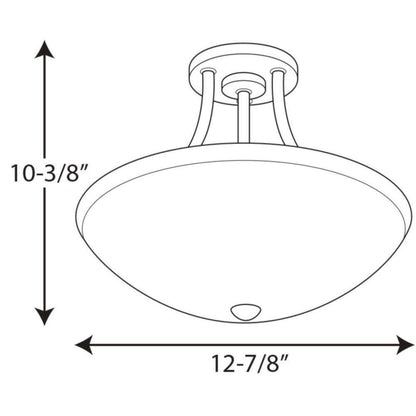 Progress Lighting Gather Brushed Nickel Integrated LED Semi-Flush Mount