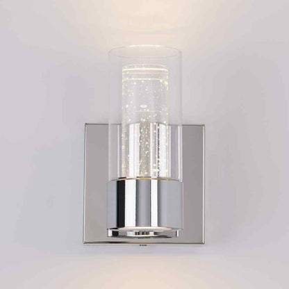 Artika Essence 4.3 in. 1-Light Chrome LED Wall Sconce Light Fixture for Bathroom