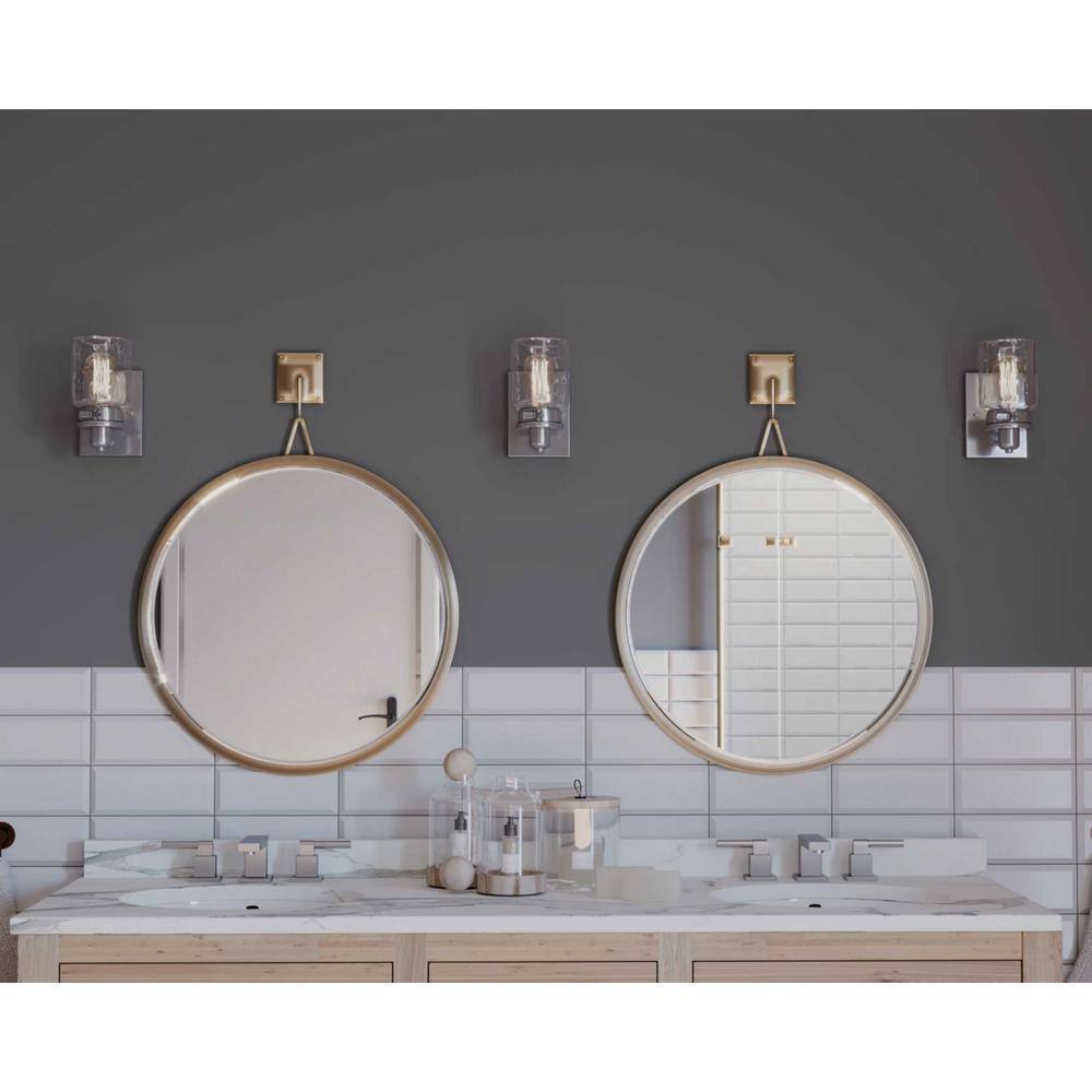Progress Lighting Calhoun 5 in. 1-Light Brushed Nickel Farmhouse Vanity Light