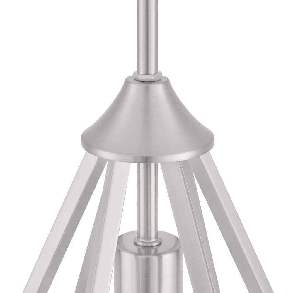 Home Decorators Hubley 1-Light Triangular Brushed Nickel Mini Pendant Light