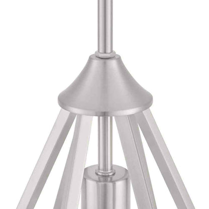 Home Decorators Hubley 1-Light Triangular Brushed Nickel Mini Pendant Light