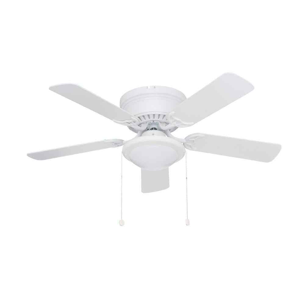 Hugger 44 in. LED Matte White Ceiling Fan AL383CP-MWH