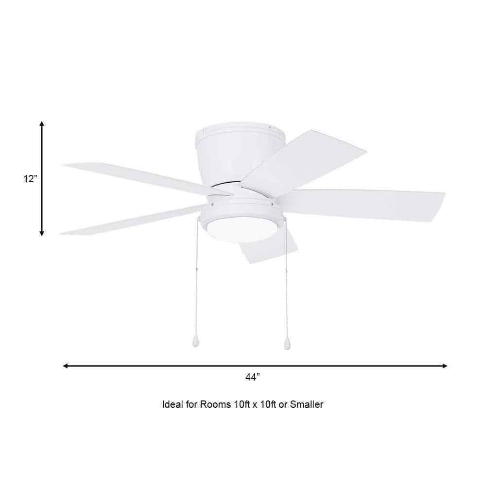 Home Decorators Arleigh 44 in. LED Outdoor White Ceiling Fan w/ Light