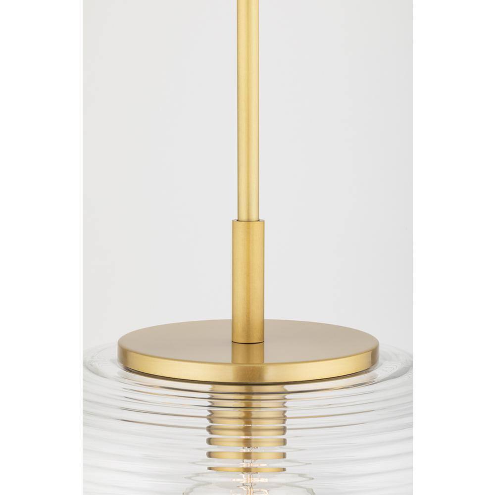 MITZI HUDSON VALLEY LIGHTING Maggie Aged Brass Finish Geometric Pendant Light