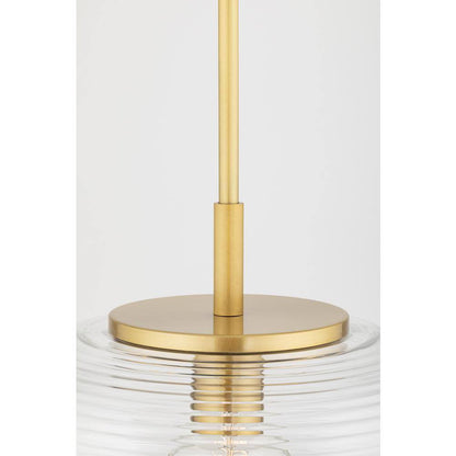 MITZI HUDSON VALLEY LIGHTING Maggie Aged Brass Finish Geometric Pendant Light
