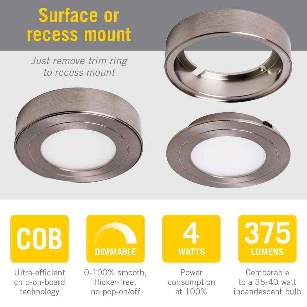 Armacost Lighting PureVue Dimmable Soft-Bright White 3000K LED Puck Light