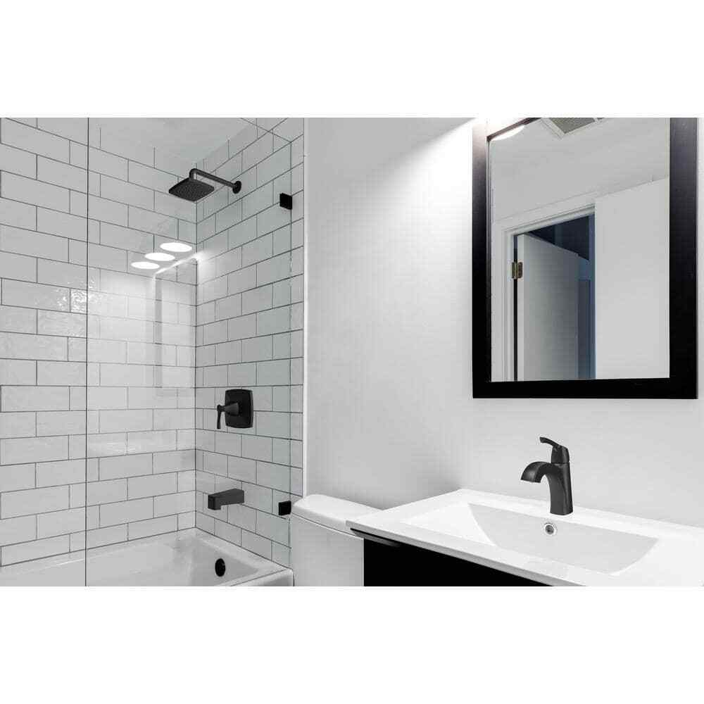 Glacier Bay Calandine Single-Handle 1-Spray Tub and Shower Faucet in Matte Black