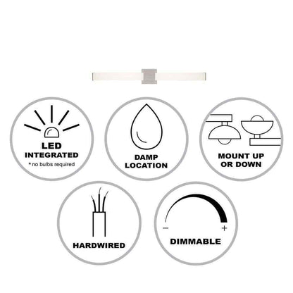 Bel Air Lighting Saavy 36 in. 2-Light Integrated LED Vanity Light Fixture