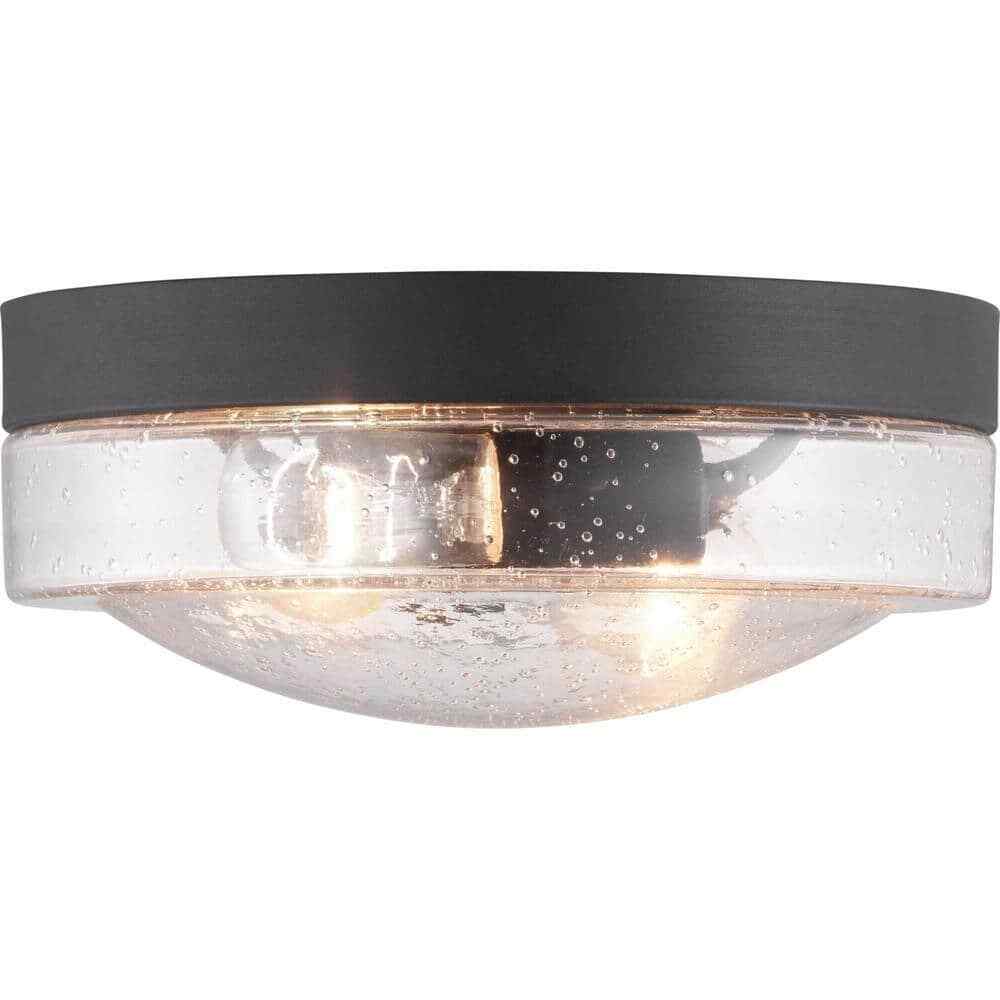 Progress Lighting Lakelynn Textured Black Cottage Coastal Style Flush Mount