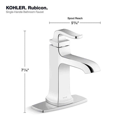 KOHLER Rubicon Single Hole Single Handle Bathroom Faucet in Polished Chrome
