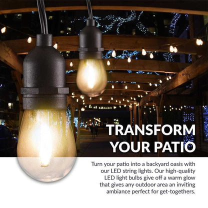 Newhouse Lighting Outdoor/Indoor 48 ft. Plug-In S14 Bulb LED String Light