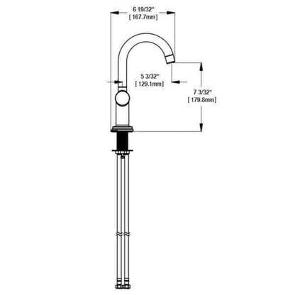 Glacier Bay Dorind Single Hole 1-Handle High-Arc Bathroom Faucet Brushed Nickel