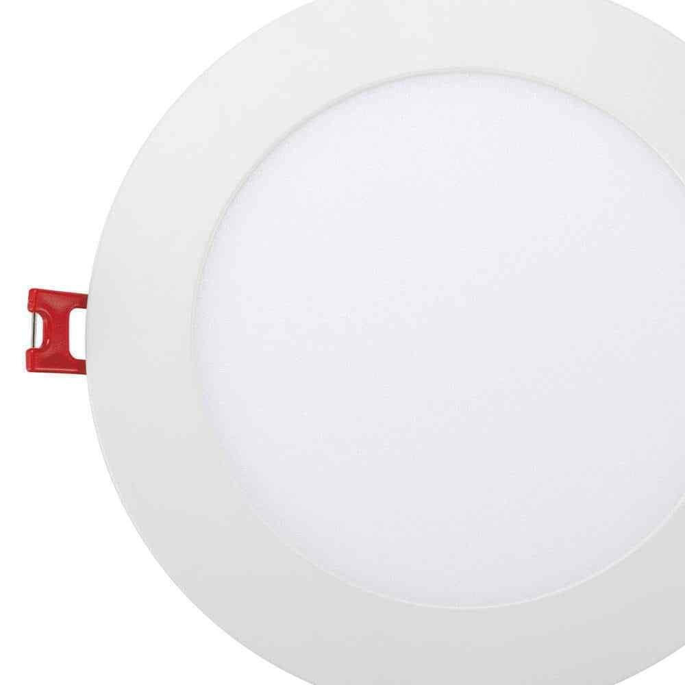 Commercial Electric 6 in. White Flush Round Wet Rated LED  Recessed Lighting Kit