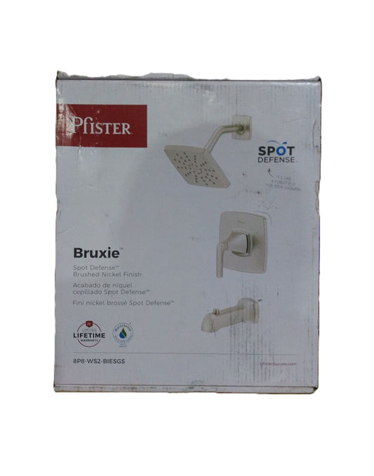 Pfister Bruxie 1-Handle Tub and Shower Faucet in Spot Defense Brushed Nickel
