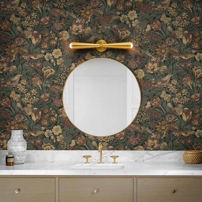 RRTYO Aaru Brass Up Down Cone Linear LED Bathroom Vanity Light Wall Sconce