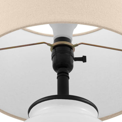 Hampton Bay Flynn 21.25 in. White Accent Lamp